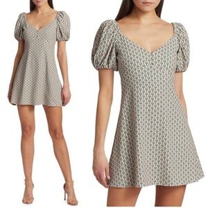 Alice + Olivia Dana Puff Sleeve Empire Mini Dress Size 8 NWT